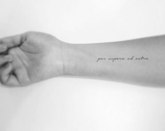 Per Aspera Ad Astra Temporary Tattoo (Set of 3)