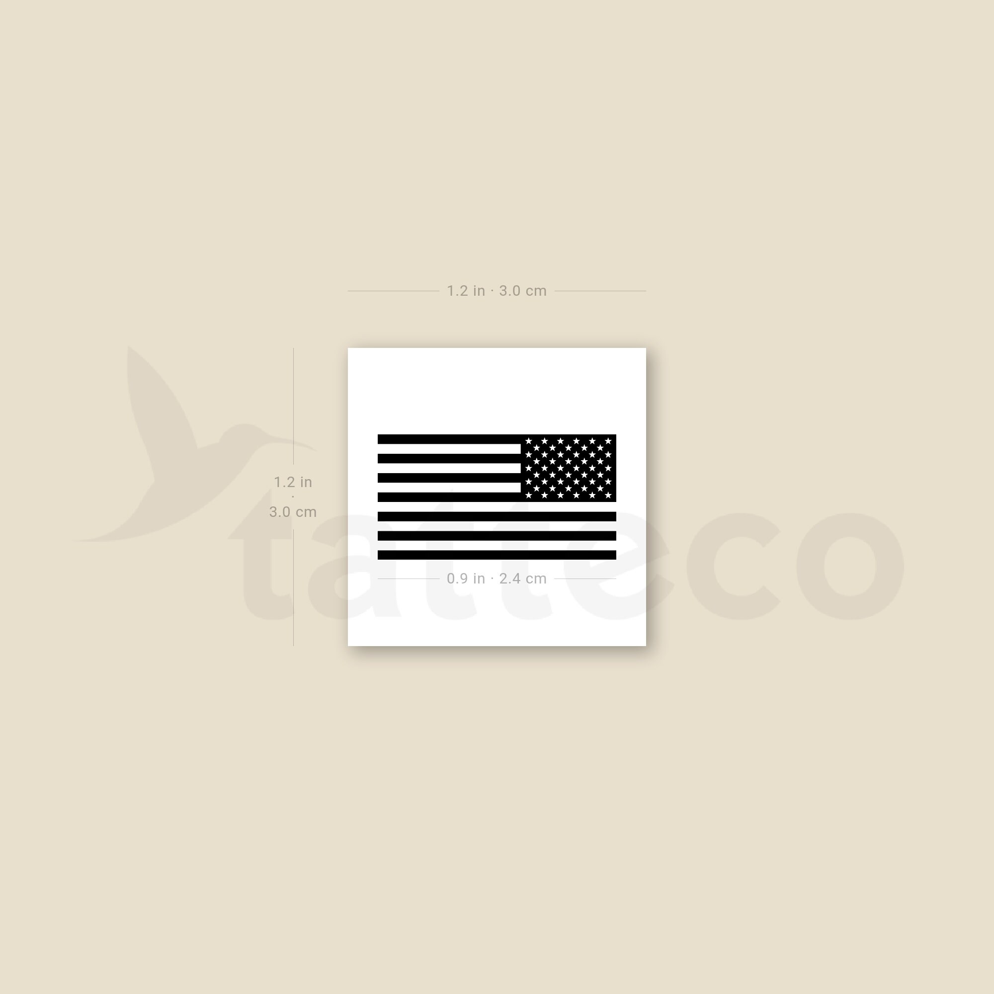 Black USA Flag Temporary Tattoo (set of 3) - Etsy