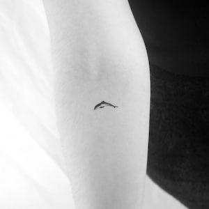 Tatuaggio temporaneo piccolo delfino (set di 3)