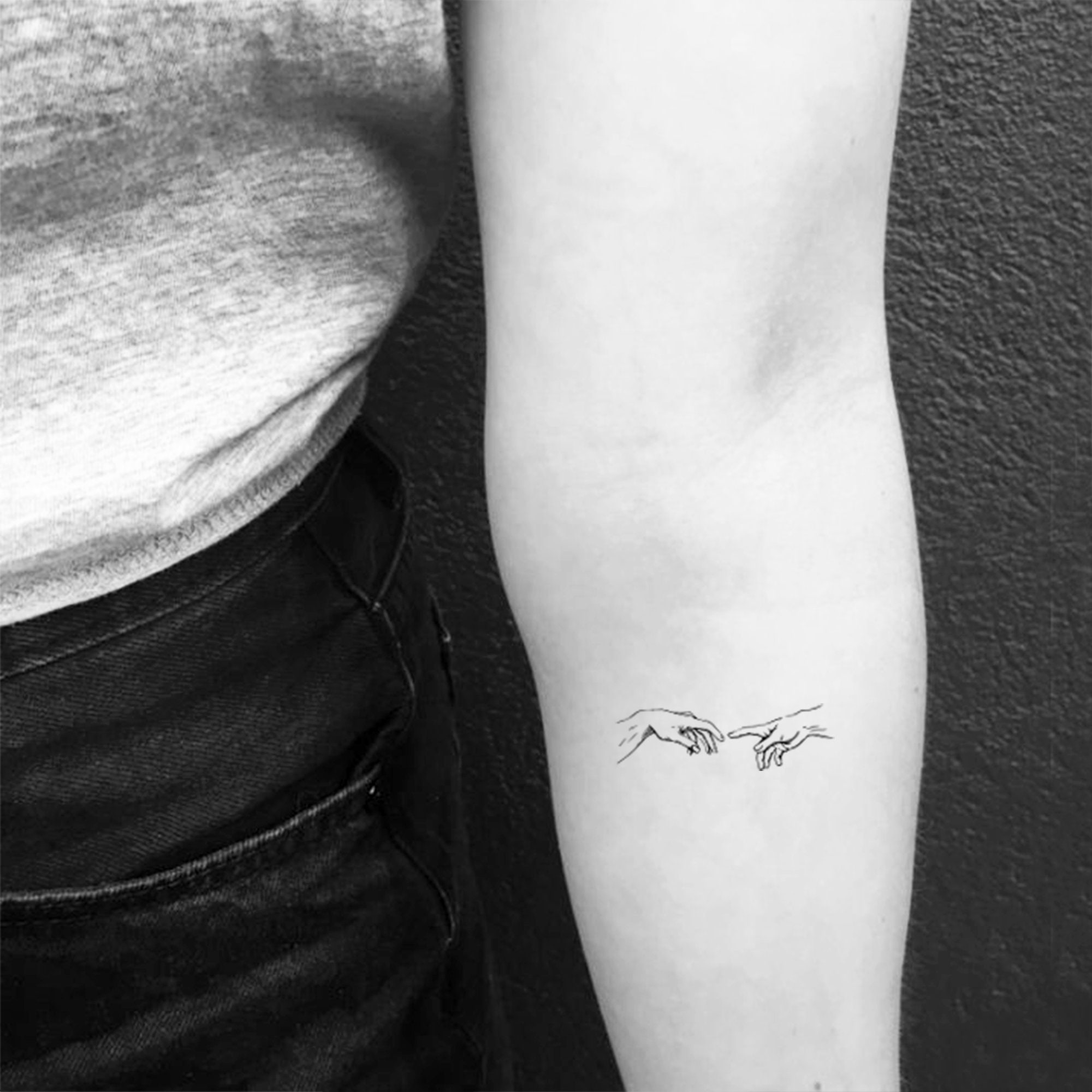 Minimalist Creation of Adam Temporary Tattoo set of 3 - Etsy Minimalist Creation of Adam Temporary Tattoo set of 3 - Etsy