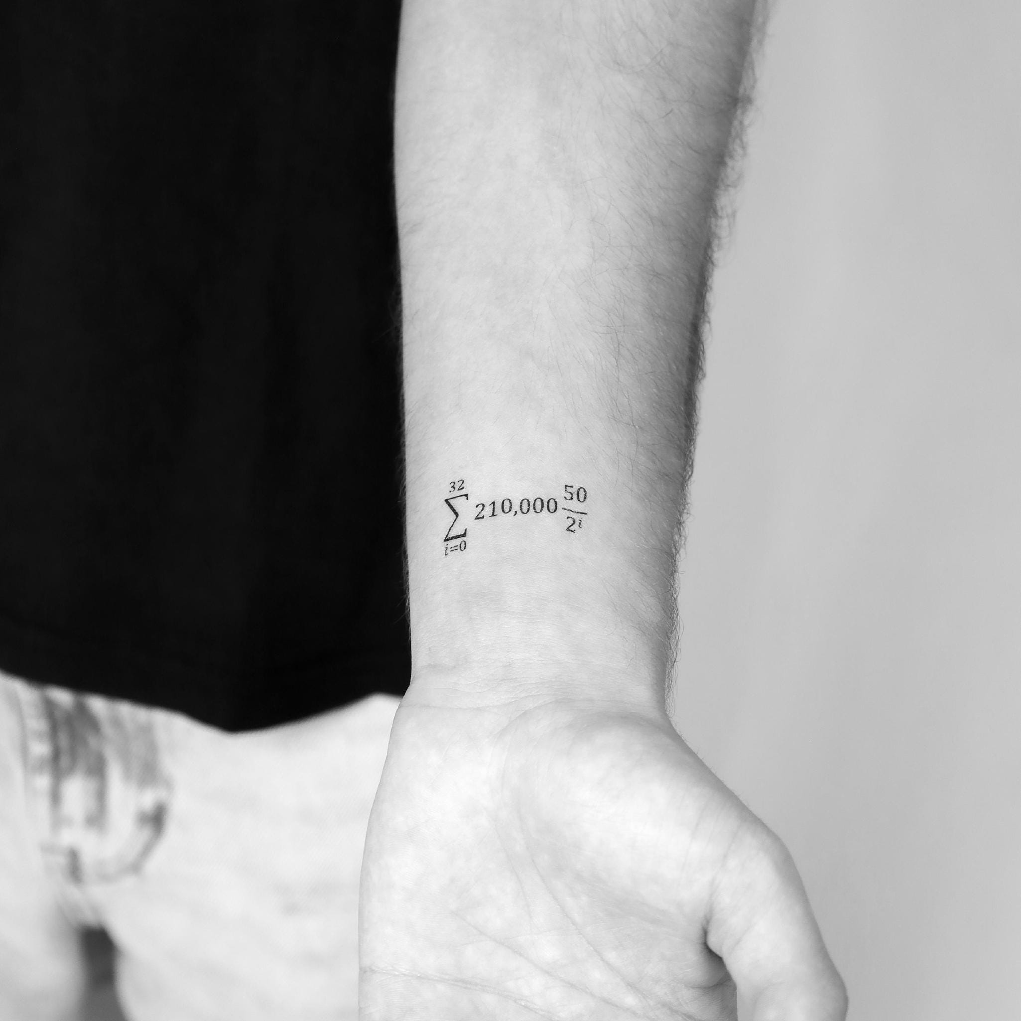 Bitcoin Supply Formula Temporary Tattoo (set of 3) - Etsy