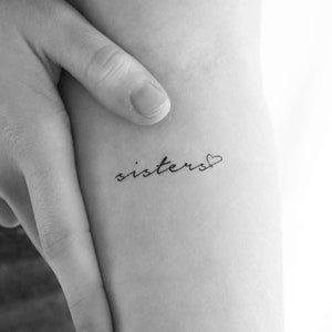 Tatouage temporaire Sisters Love (Lot de 3)
