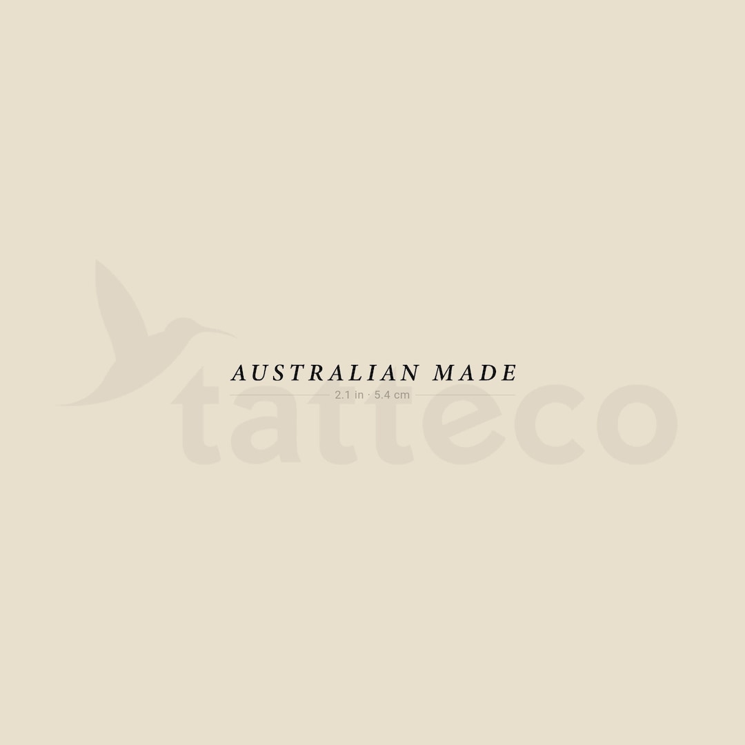 Australian Made Temporary Tattoo set of 3 Etsy — free download