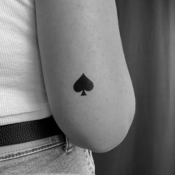 Small Spade Temporary Tattoo (Set of 3)