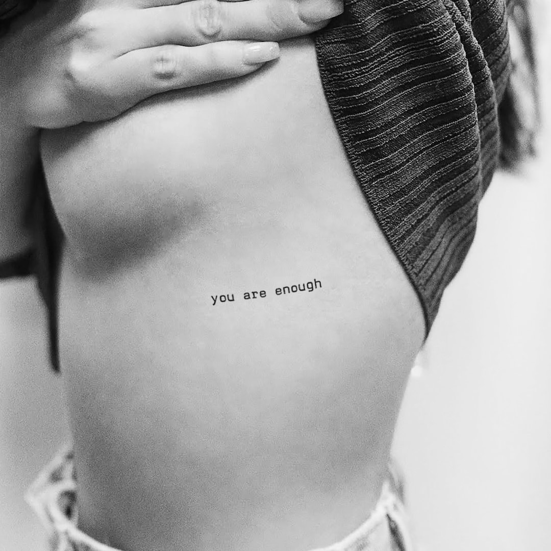 You Are Enough Temporary Tattoo set of 3 Etsy