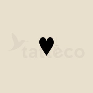 Tatouage temporaire coeur noir (Lot de 3)