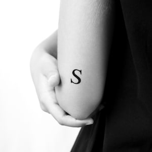 Uppercase S Temporary Tattoo (Set of 3)