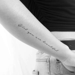 Girl You Are Beautiful temporäres Tattoo (3er Set)