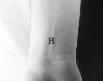 B Letter Temporary Tattoo (Set of 3)