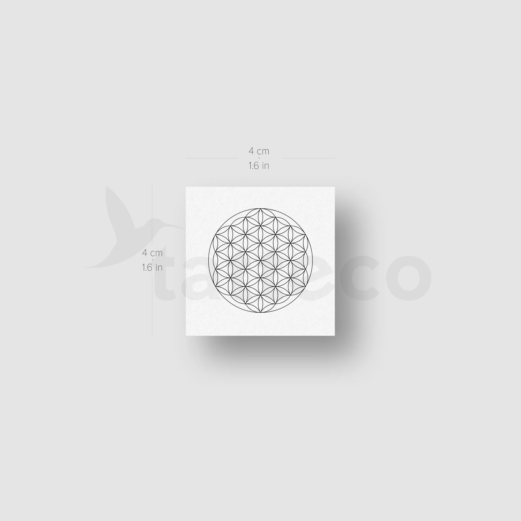 Flower of Life Temporary Tattoo set of 3 | Etsy