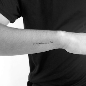 Unersetzlich temporäres Tattoo (3er Set)