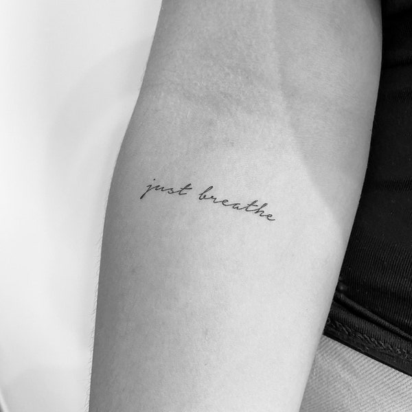 Just Breathe Temporary Tattoo (3er Set)