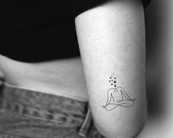 Butterfly Meditation Temporary Tattoo (Set di 3)