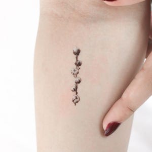 Cotton Stem Temporary Tattoo (Set of 3)