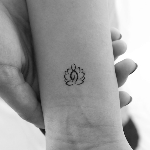 Lotus Meditation Temporary Tattoo