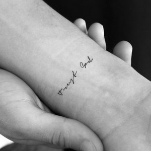 Vertraue Gott temporäres Tattoo (3er Set)