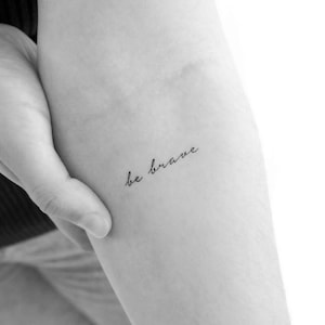 Sei mutig temporäres Tattoo (3er Set)