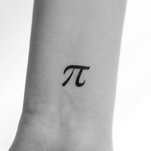 Pi Buchstabe temporäres Tattoo (3er Set)