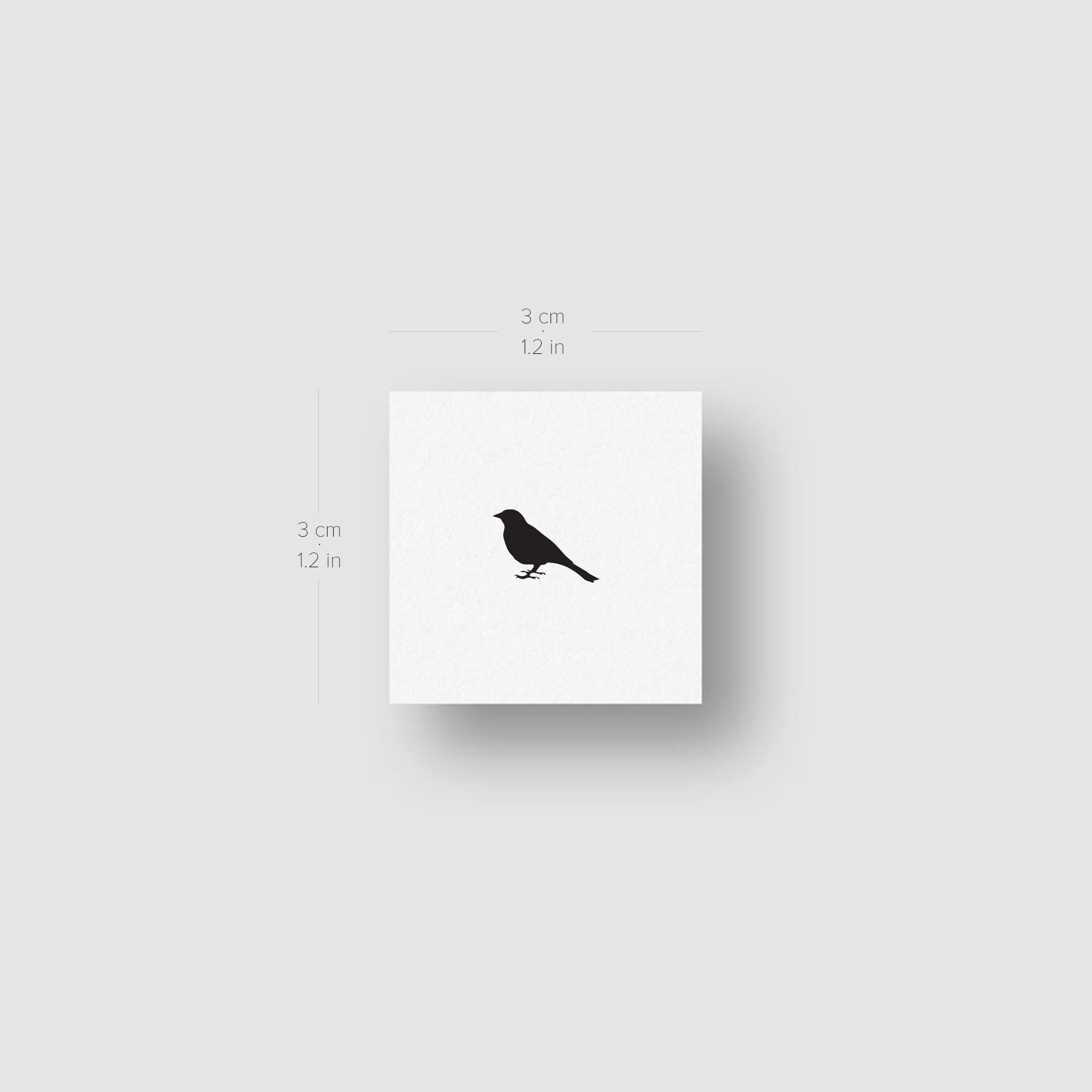 Standing Bird Temporary Tattoo (set of 3) - Etsy