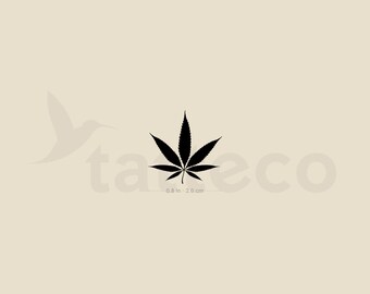 Marijuana Leaf Temporary Tattoo (Set of 3)