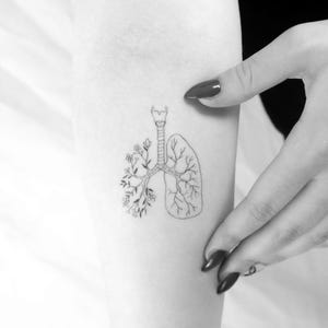 Floral Lungs Temporary Tattoo (Set of 3)