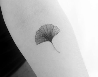 Ginkgo Leaf Temporary Tattoo (Set of 3)