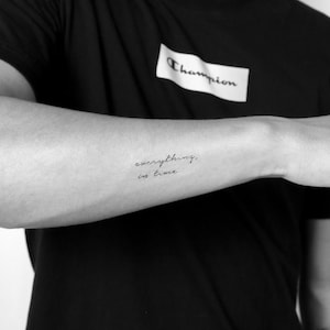Everything, In Time (two Lines) Temporary Tattoo (Set of 3)
