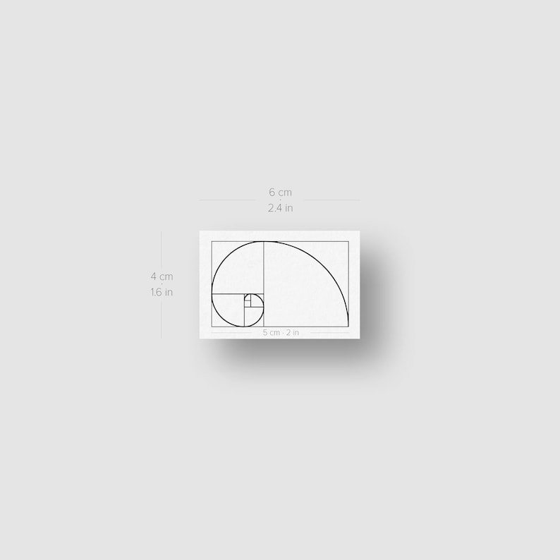 Golden Spiral Temporary Tattoo (set of 3) - Etsy