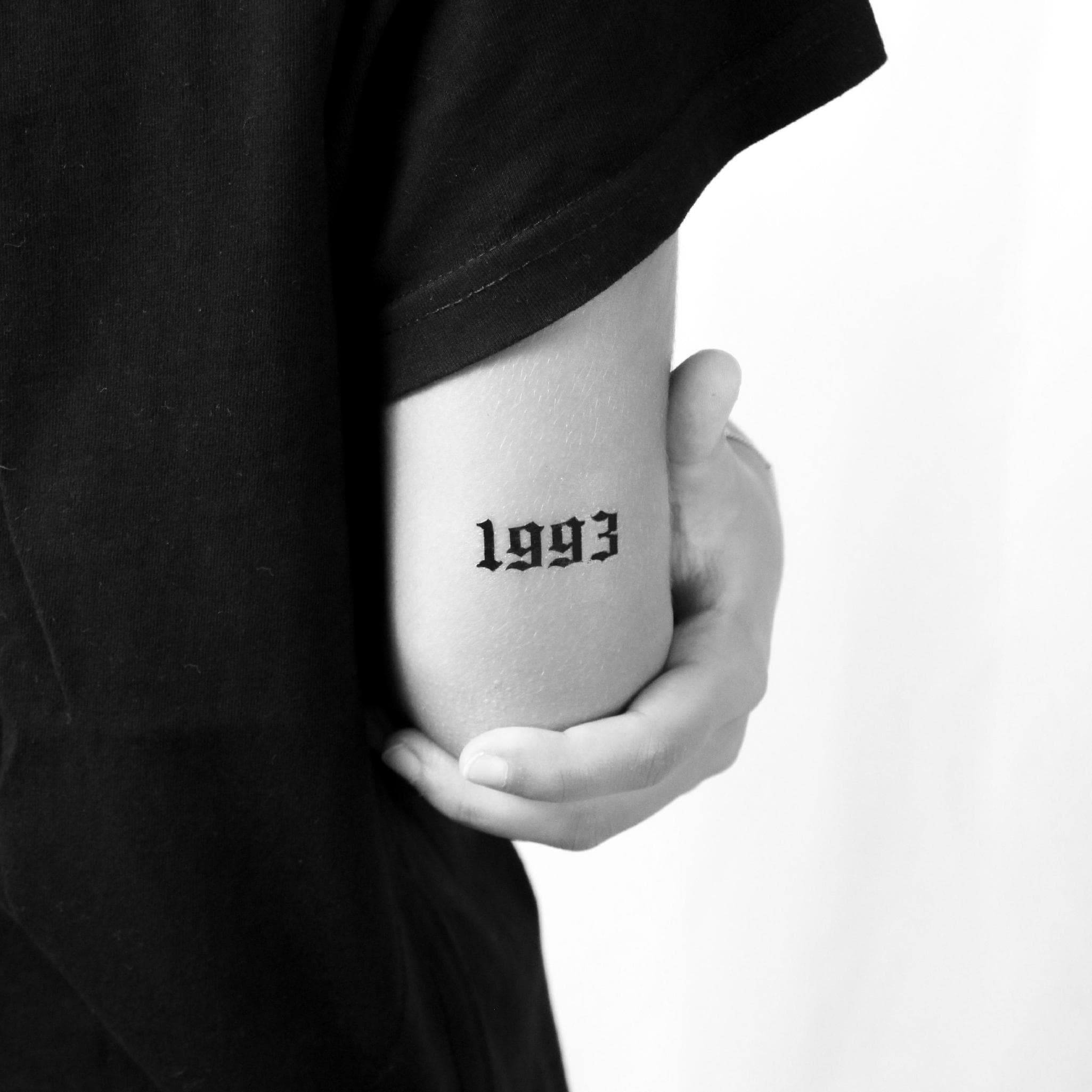 Gothic 1993 Temporary Tattoo (set of 3) - Etsy