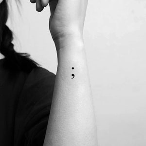 Semicolon Temporary Tattoo (Set of 3)