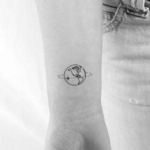 Reise rund um Amerika temporäres Tattoo (3er Set)