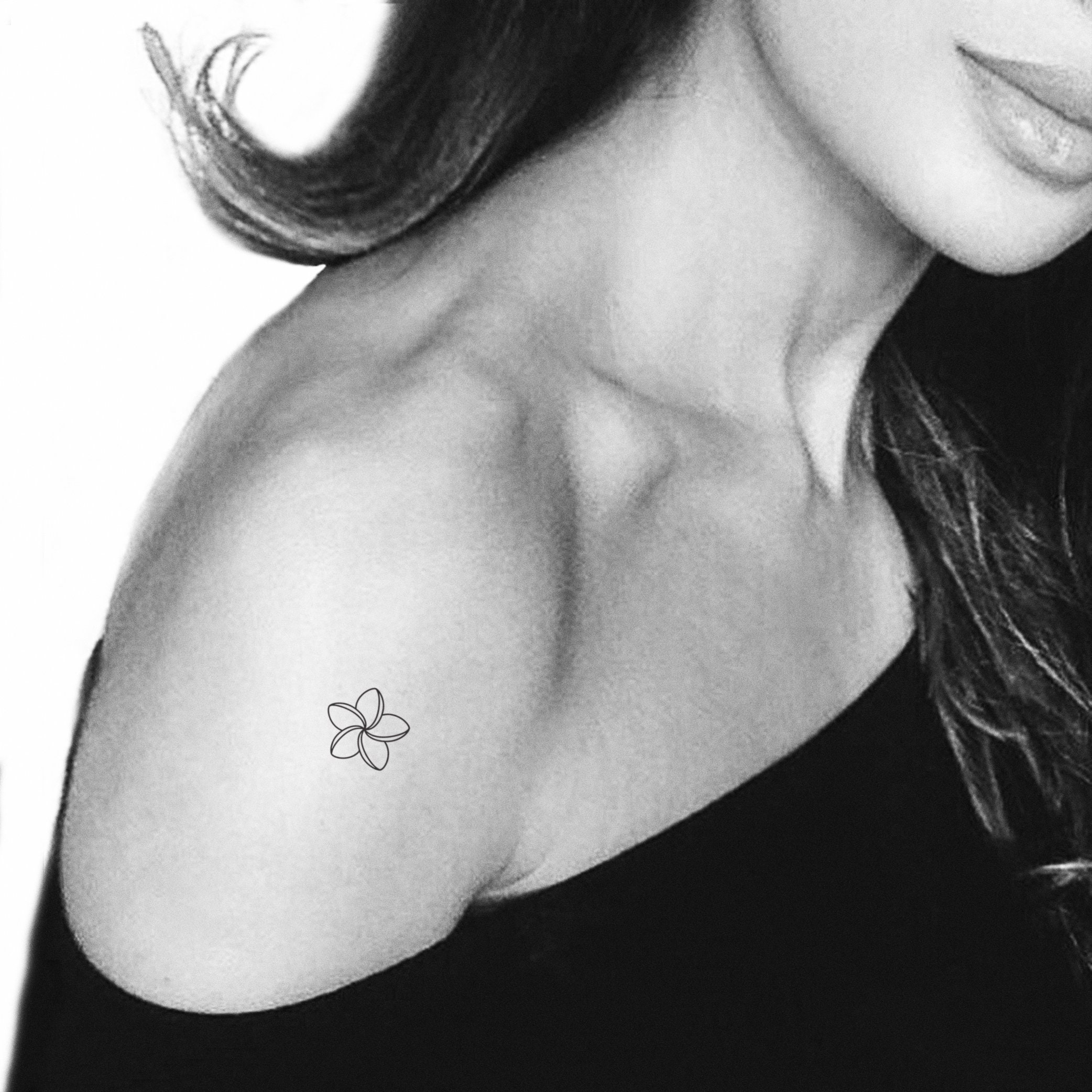 Fleur De Frangipanier Dessin Tatouage Tatouage temporaire de frangipanier ensemble de 3 - Etsy France