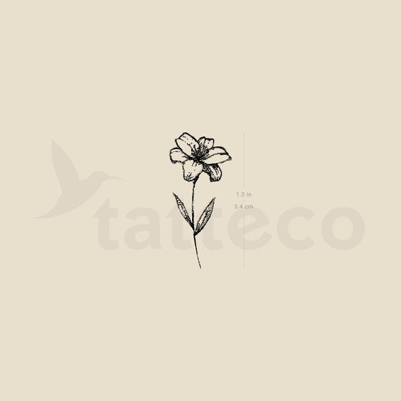 ユリの花のタトゥーシール（3枚セット） - Etsy 日本