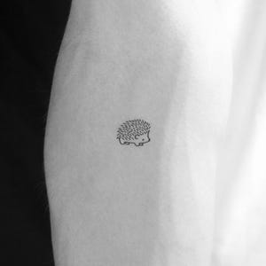 Piccolo tatuaggio temporaneo riccio (set di 3)