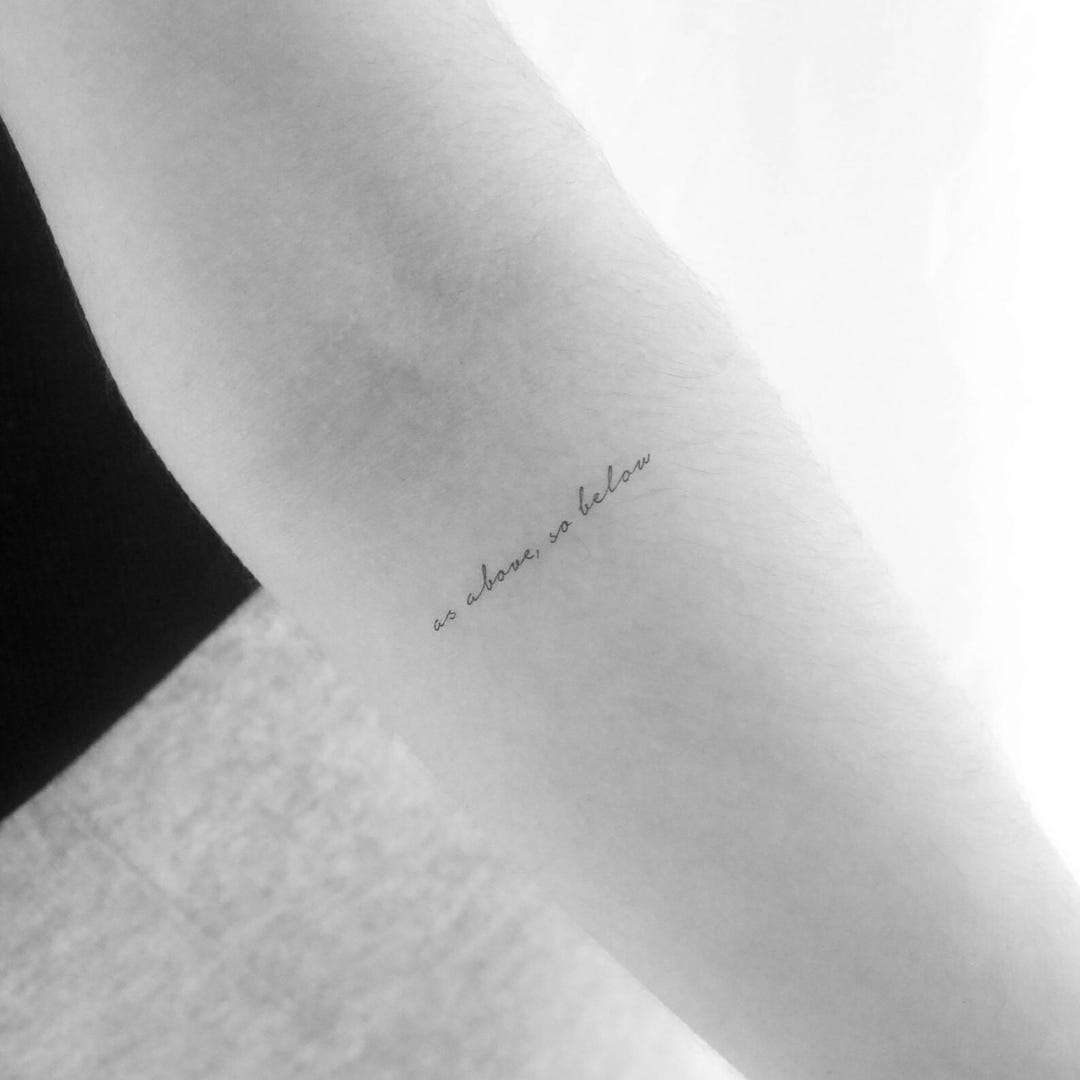 As Above, so Below Temporary Tattoo (set of 3) - Etsy, image size:1080x1080