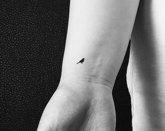 Stehender Vogel Temporäres Tattoo (3er Set)