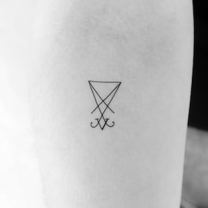 The Sigil Of Lucifer Temporary Tattoo (Set of 3)