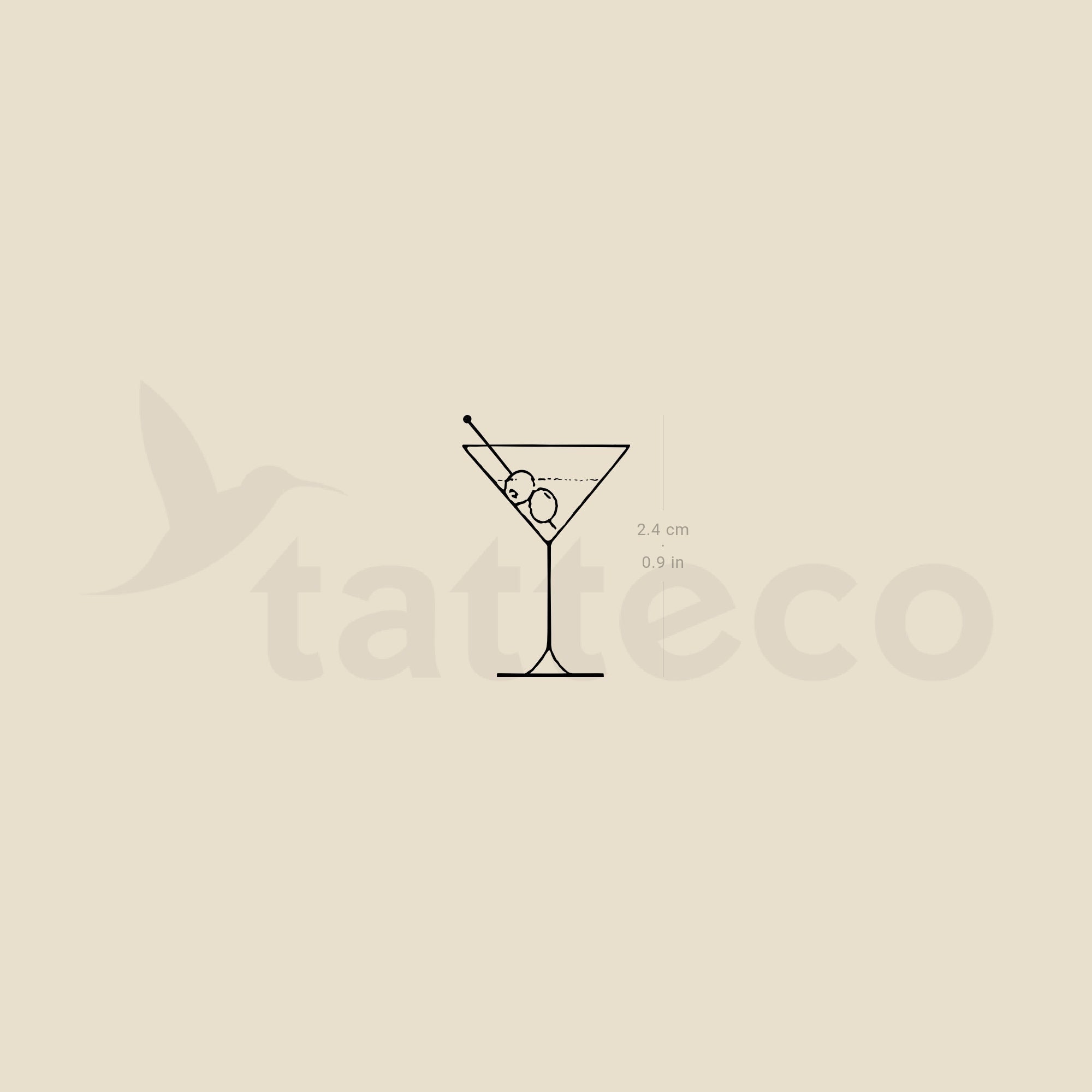 Martini Tattoo - Etsy Australia Martini Tattoo - Etsy Australia