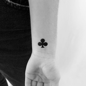 Symbol Klubu Karcianego Tymczasowy Tatuaż (Zestaw 3)