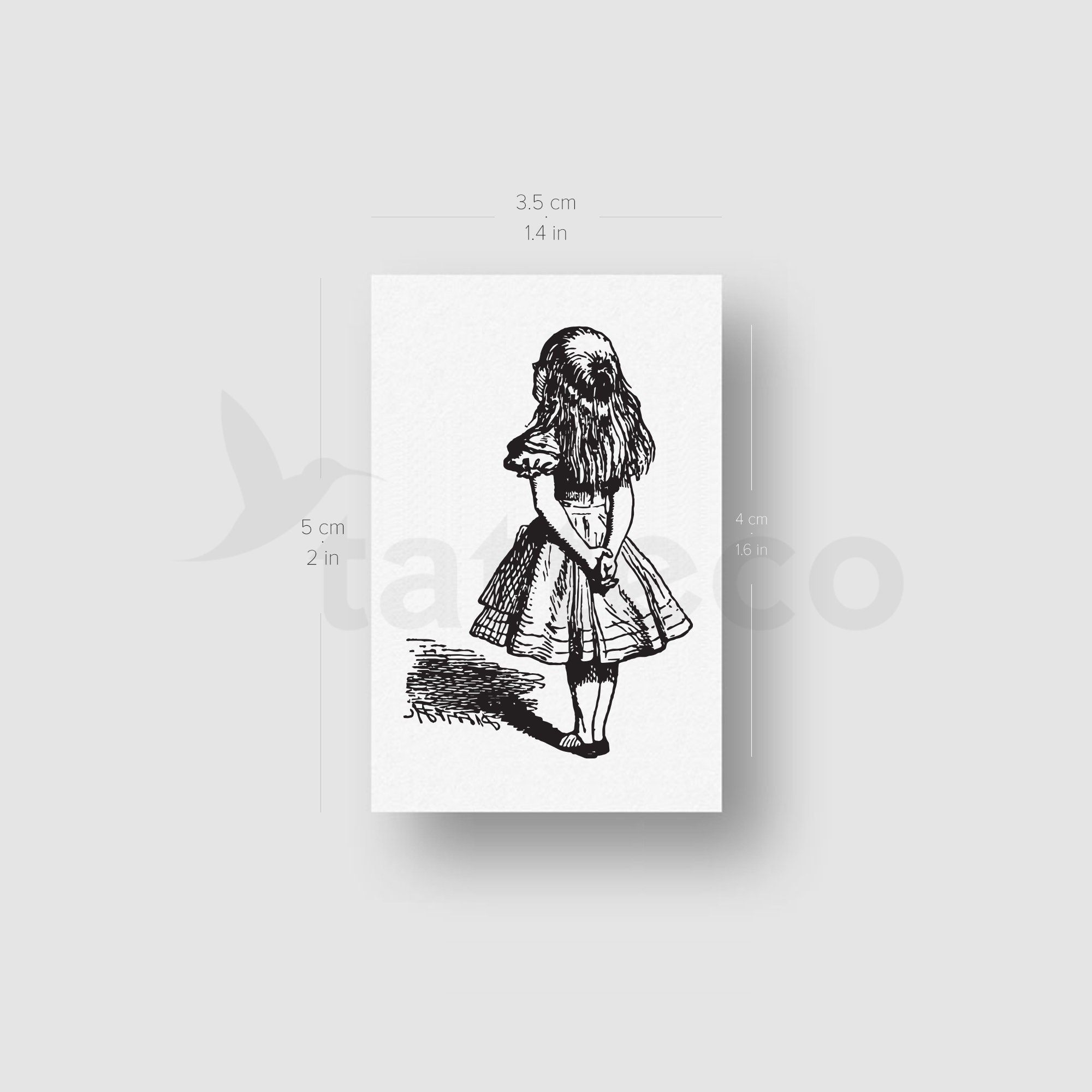 Alice Wonderland Tattoo - Etsy Alice Wonderland Tattoo - Etsy