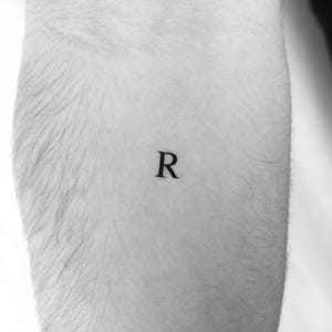 Tatouage temporaire lettre R (lot de 3)