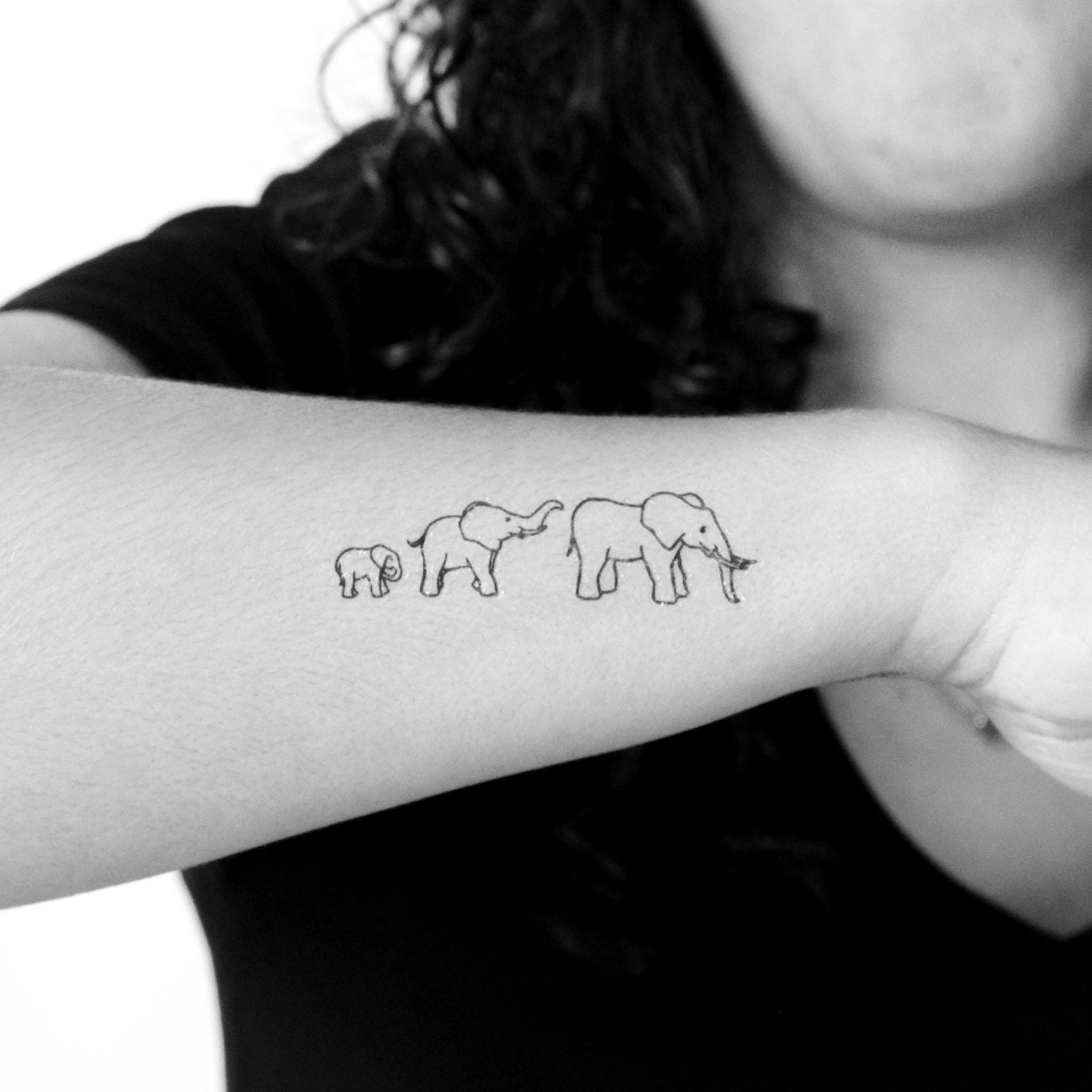 Olifant Vader en Dochter Tattoo Idee – Tattoos Wizard Designs, image size:2050x2050