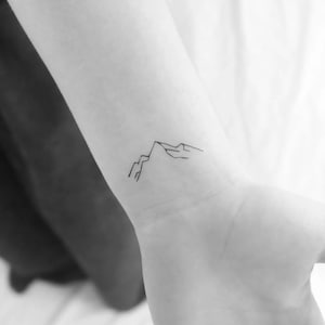Mountain Peak Temporary Tattoo (Set of 3)