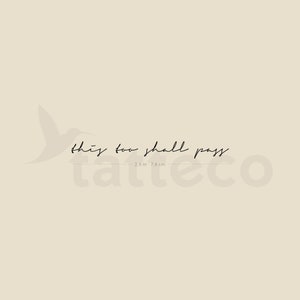 Anche questo tatuaggio temporaneo passerà (Set di 3)
