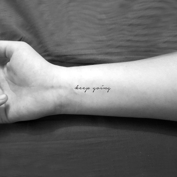 Keep Going Temporary Tattoo Set Of 3 Etsy