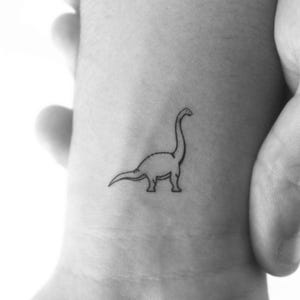 Tatuaggio temporaneo dinosauro Diplodocus (set di 3)