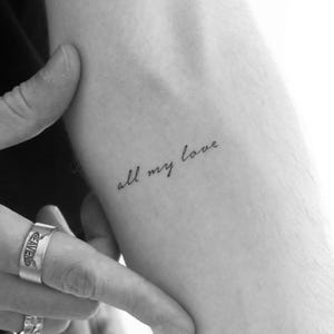 All meine Liebe temporäres Tattoo (3er Set)