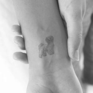 Small Maltese Temporary Tattoo (Set of 3)