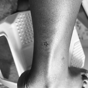 Star Outline Temporary Tattoo (Set of 3)