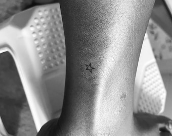 Star Outline Temporary Tattoo (Set of 3)